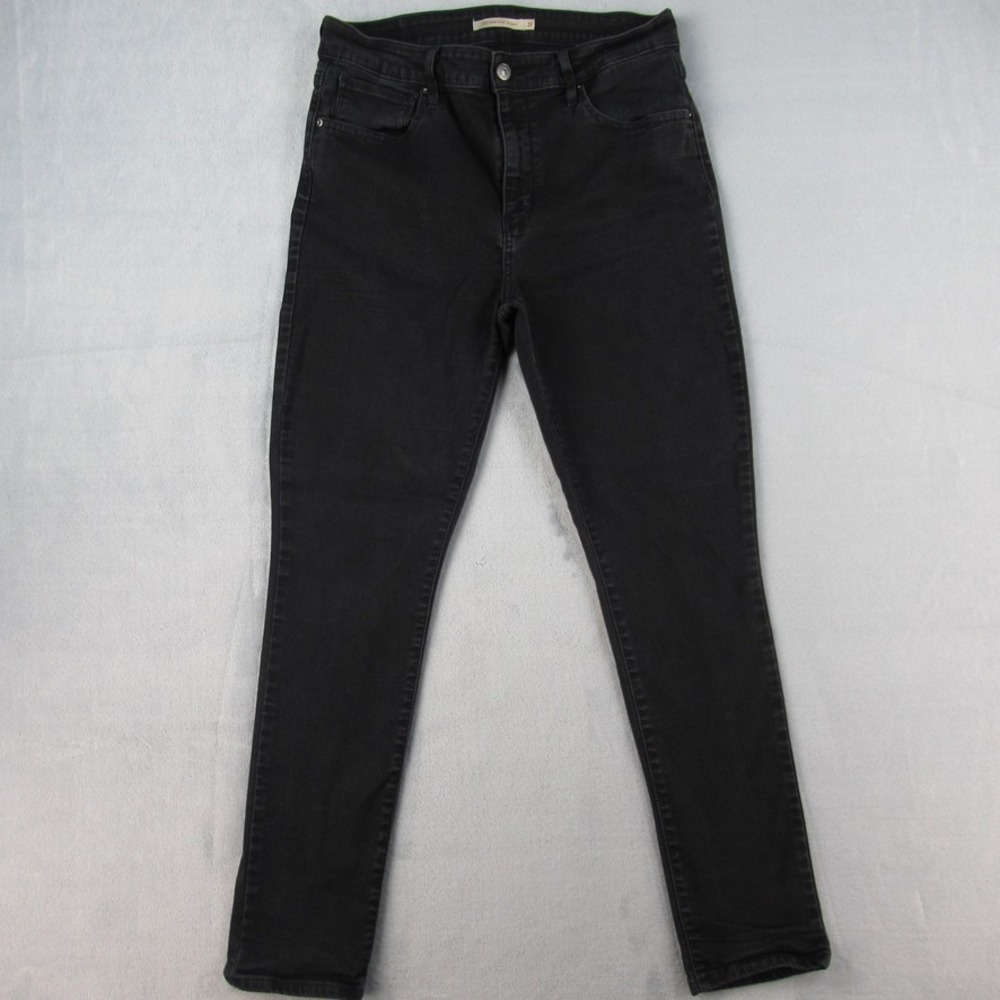 Levis 721 High Rise Skinny‎ Jeans Womens 31x28 Black Denim 18882-0024
